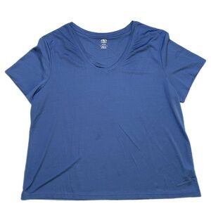 Athletic Works Blue V-Neck Women's Top
